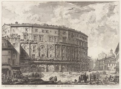 Teatro di Marcello. Questo fu fabricato da Augusto, e dedicato a Marcello suo Nipote, de Vedute di Roma - Giovanni Battista Piranesi