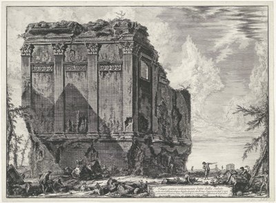 Temple de Salus près de Rome (Vedute di Roma disegnate ed incise da Giambattista Piranesi architetto Veneziano) - Giovanni Battista Piranesi