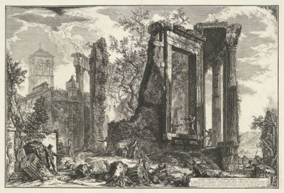 Temple de Vesta et Temple de la Sibylle Tiburtine à Tivoli (Vues de Rome) - Giovanni Battista Piranesi