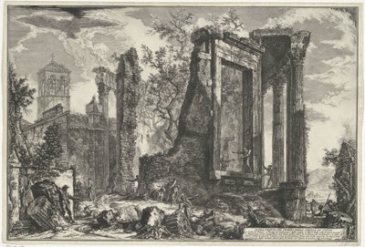 Temple de Vesta et Temple de la Sibylle Tiburtine à Tivoli - Giovanni Battista Piranesi