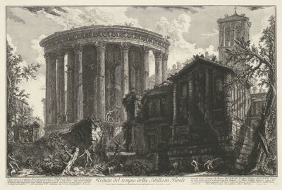 Temple de Vesta et le Temple de la Sibylle Tiburtine à Tivoli - Giovanni Battista Piranesi
