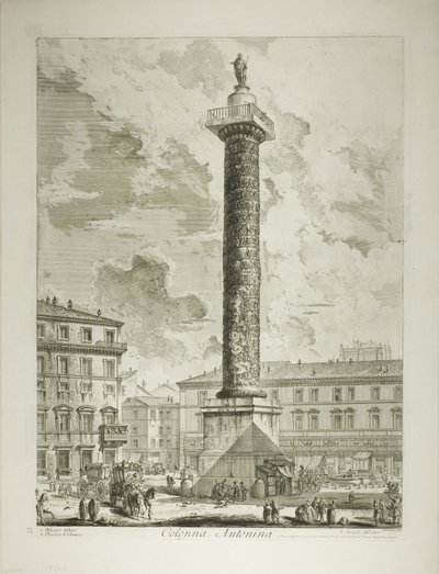 La Colonne de Marc Aurèle, des Vues de Rome - Giovanni Battista Piranesi
