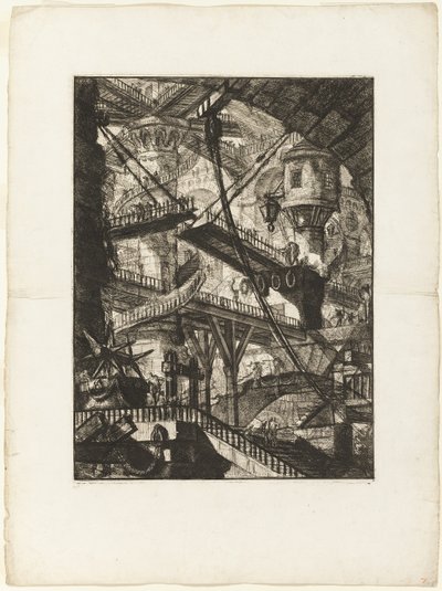 Le Pont-levis, planche 7 des Prisons imaginaires - Giovanni Battista Piranesi
