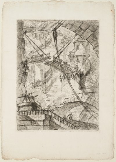 Le Pont-levis, planche 7 des Prisons imaginaires - Giovanni Battista Piranesi