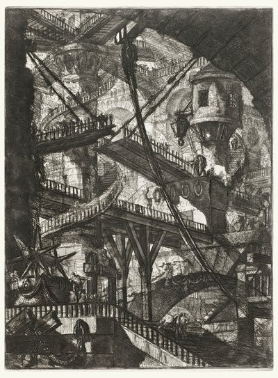 Le Pont-levis, planche VII de la série Carceri d