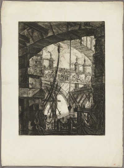 La Grande Piazza, plaque 4 des Prisons imaginaires - Giovanni Battista Piranesi