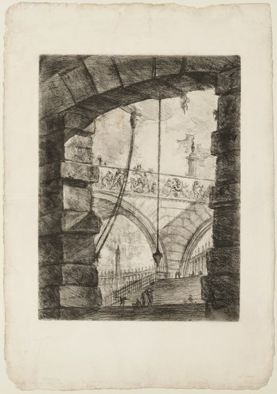 La grande piazza, planche 4 des Prisons imaginaires - Giovanni Battista Piranesi
