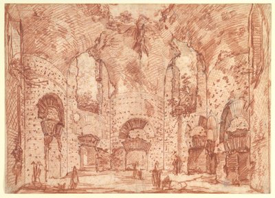 La salle octogonale des petits bains de la villa d