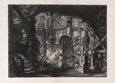 Le Quai avec des chaînes, planche 16 de Carceri d - Giovanni Battista Piranesi