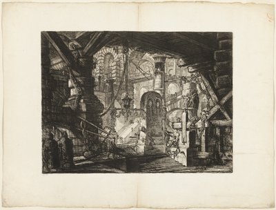 Le quai avec des chaînes, planche 16 des Prisons imaginaires - Giovanni Battista Piranesi