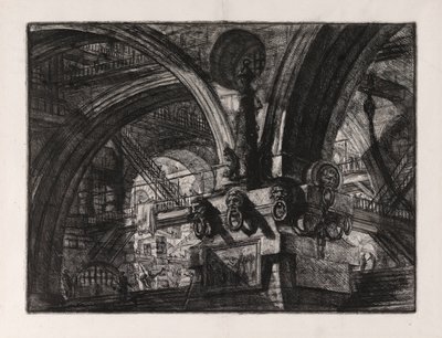 Le Quai avec une lampe, planche 15 de Carceri - Giovanni Battista Piranesi