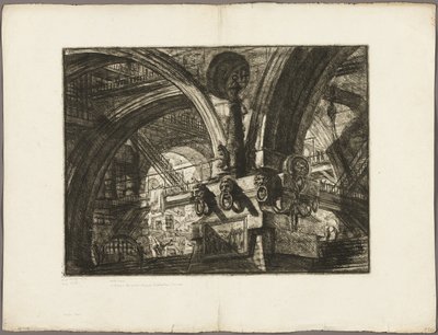 Le quai avec une lampe, planche 15 des Prisons imaginaires - Giovanni Battista Piranesi
