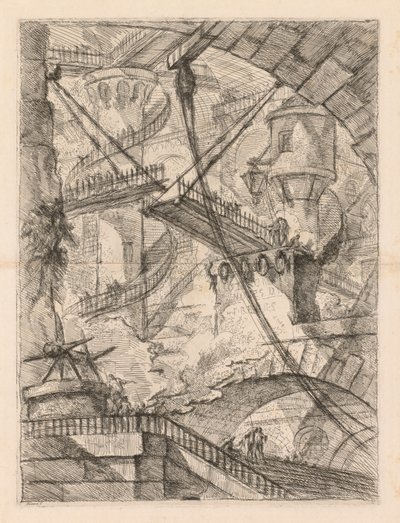 Les prisons: Un immense intérieur avec un pont-levis - Giovanni Battista Piranesi