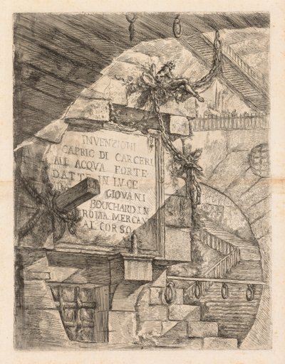 Les Prisons : Page de titre -- Intérieur d