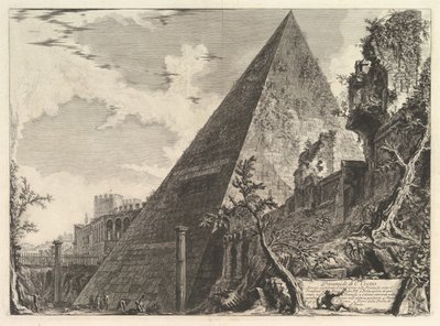 La Pyramide de Caius Cestius, de Vedute di Roma - Giovanni Battista Piranesi