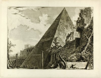 La pyramide de Caius Cestius, de Vues de Rome - Giovanni Battista Piranesi