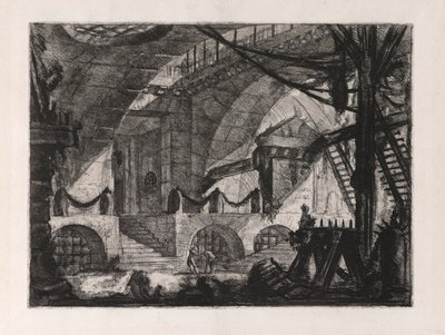 Le Chevalet, planche 12 de Carceri d - Giovanni Battista Piranesi