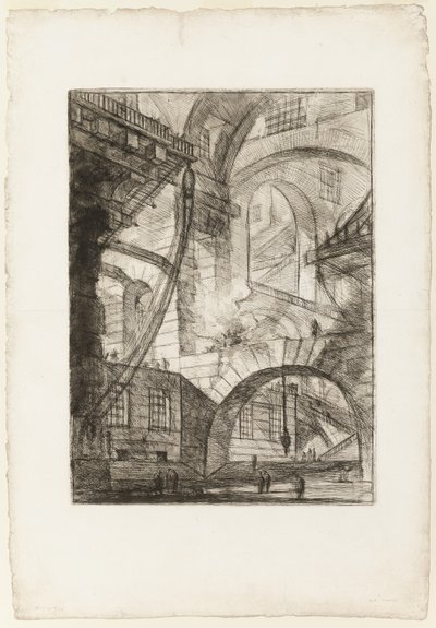 Le feu fumant, planche 6 des Prisons imaginaires - Giovanni Battista Piranesi