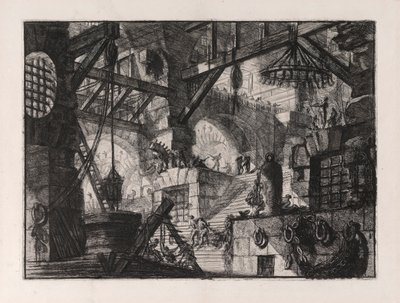 Le Puits, planche 13 de Carceri d - Giovanni Battista Piranesi