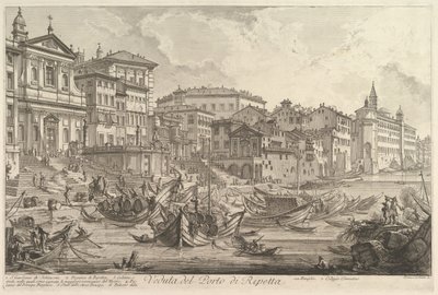 Le petit port, appelé le Porto di Ripetta Veduta del Porto di Ripetta, vers 1753 - Giovanni Battista Piranesi