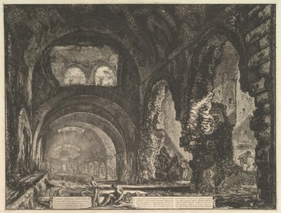 La soi-disant Villa de Mécène à Tivoli. Intérieur avec deux figures dans l