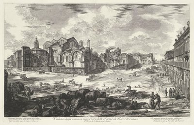 Thermes de Dioclétien à Rome (série Vues de Rome) - Giovanni Battista Piranesi