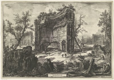 Thermes de Trajan à Rome Veduta degli Avanzi delle Fabbriche del Secondo Piano delle Terme di Tito (titre sur l