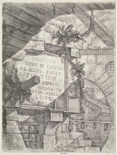 Titre avec vue dans une prison - Giovanni Battista Piranesi