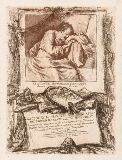 Page de titre de Raccolta di alcuni disegni del Barberi da Cento Ietto il Gerucino, 1764 - Giovanni Battista Piranesi