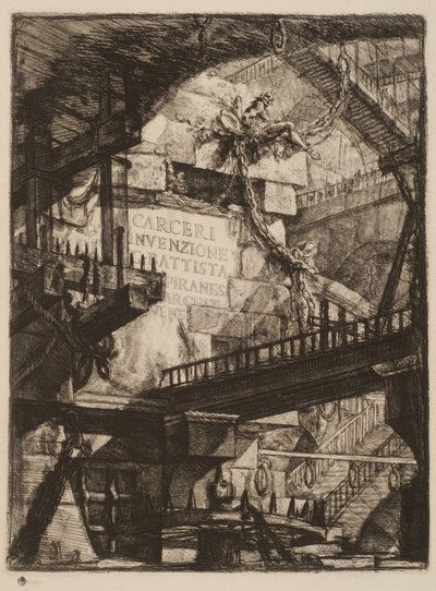 Page de titre, Planche I des Prisons imaginaires, c.1750 - Giovanni Battista Piranesi