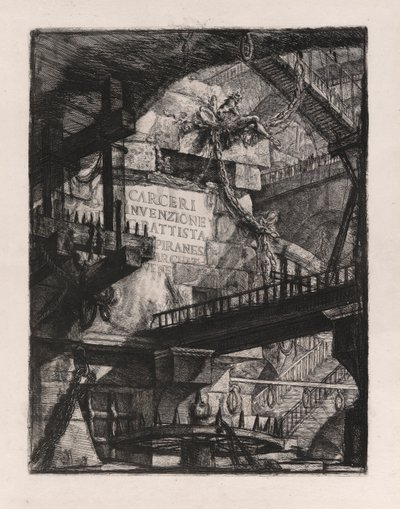 Page de titre, planche 1 de Carceri d - Giovanni Battista Piranesi