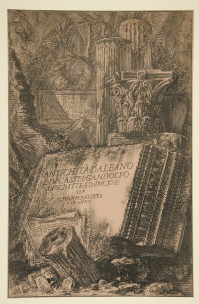 Page de titre: Antichità di - Giovanni Battista Piranesi