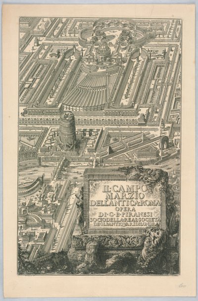 Page de titre, "Il Campo Marzio dell