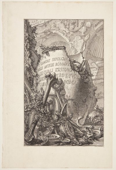 Chambres funéraires des anciens Romains, à Rome et en dehors de la ville - Giovanni Battista Piranesi