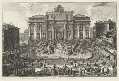 Fontaine de Trevi à Rome (Veduta in prospettiva della gran Fontana dell
