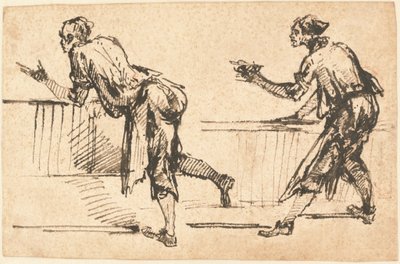 Deux ouvriers à des tables (recto) - Giovanni Battista Piranesi