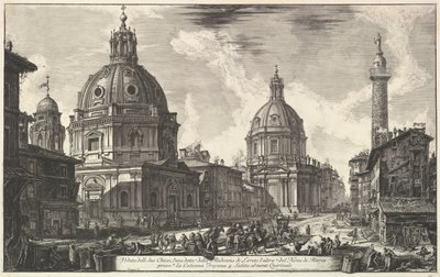 Deux églises près de la colonne de Trajan, S. Maria di Loreto et Santissimo Nome di Maria Ve..., vers 1762 - Giovanni Battista Piranesi