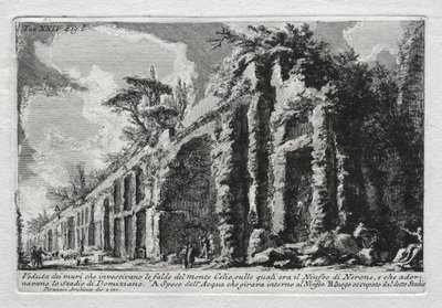 Veduta dei muri che investivano le falde del Monte Celio - Giovanni Battista Piranesi
