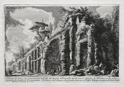 Veduta des murs qui investissaient les pentes du Mont Celius - Giovanni Battista Piranesi
