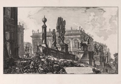 Vue du Capitole de côté, de Vedute di Roma (Vues de Rome) - Giovanni Battista Piranesi