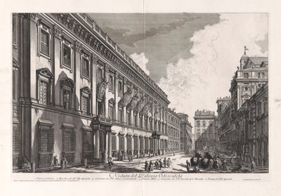 Veduta del Palazzo Odescalchi (Vue du Palais Odescalchi), de Vedute di Roma (Vues de Rome) - Giovanni Battista Piranesi