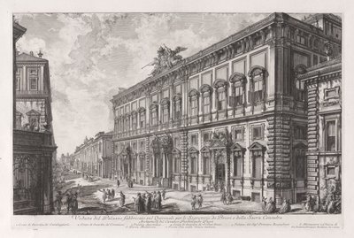 Veduta del Palazzo fabbricato sul Quirinale per le Segreteria de Brevi et della Sacra Consulta (Vue du Palais construit sur le Quirinal pour le Secrétaire des Brefs et le Conseil Sacré), de Vedute di Roma - Giovanni Battista Piranesi