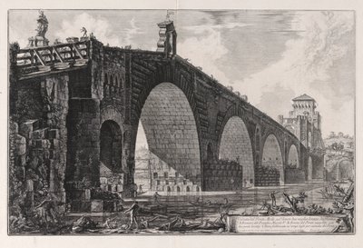 Veduta del Ponte Molle sul Tevere due miglia lontan da Roma, de Vedute di Roma - Giovanni Battista Piranesi