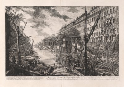 Vue du port de Ripa Grande, de Vedute di Roma - Giovanni Battista Piranesi
