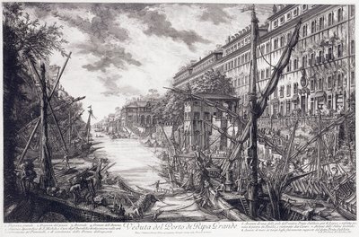 Veduta del Porto di Ripa Grande, c.1760 - Giovanni Battista Piranesi