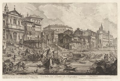 Vue du port de Ripetta, de Vedute di Roma - Giovanni Battista Piranesi