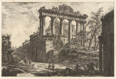 Veduta del Tempio detto della Concordia, de Vedute di Roma - Giovanni Battista Piranesi