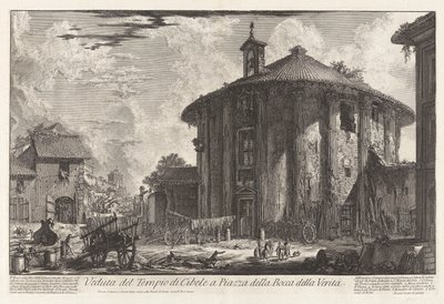 Vue du Temple de Cybèle sur la Piazza della Bocca della Verità, de Vedute di Roma - Giovanni Battista Piranesi