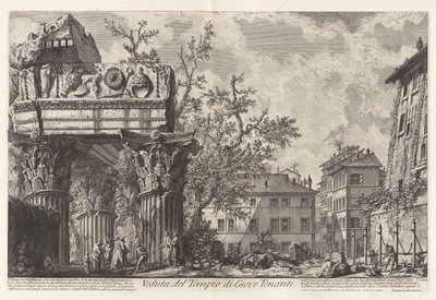 Vue du temple de Jupiter Tonans, de Vedute di Roma - Giovanni Battista Piranesi