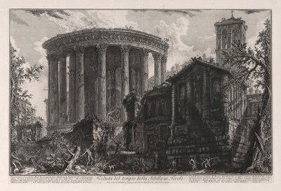 Vue du temple de la Sibylle à Tivoli, de Vedute di Roma - Giovanni Battista Piranesi